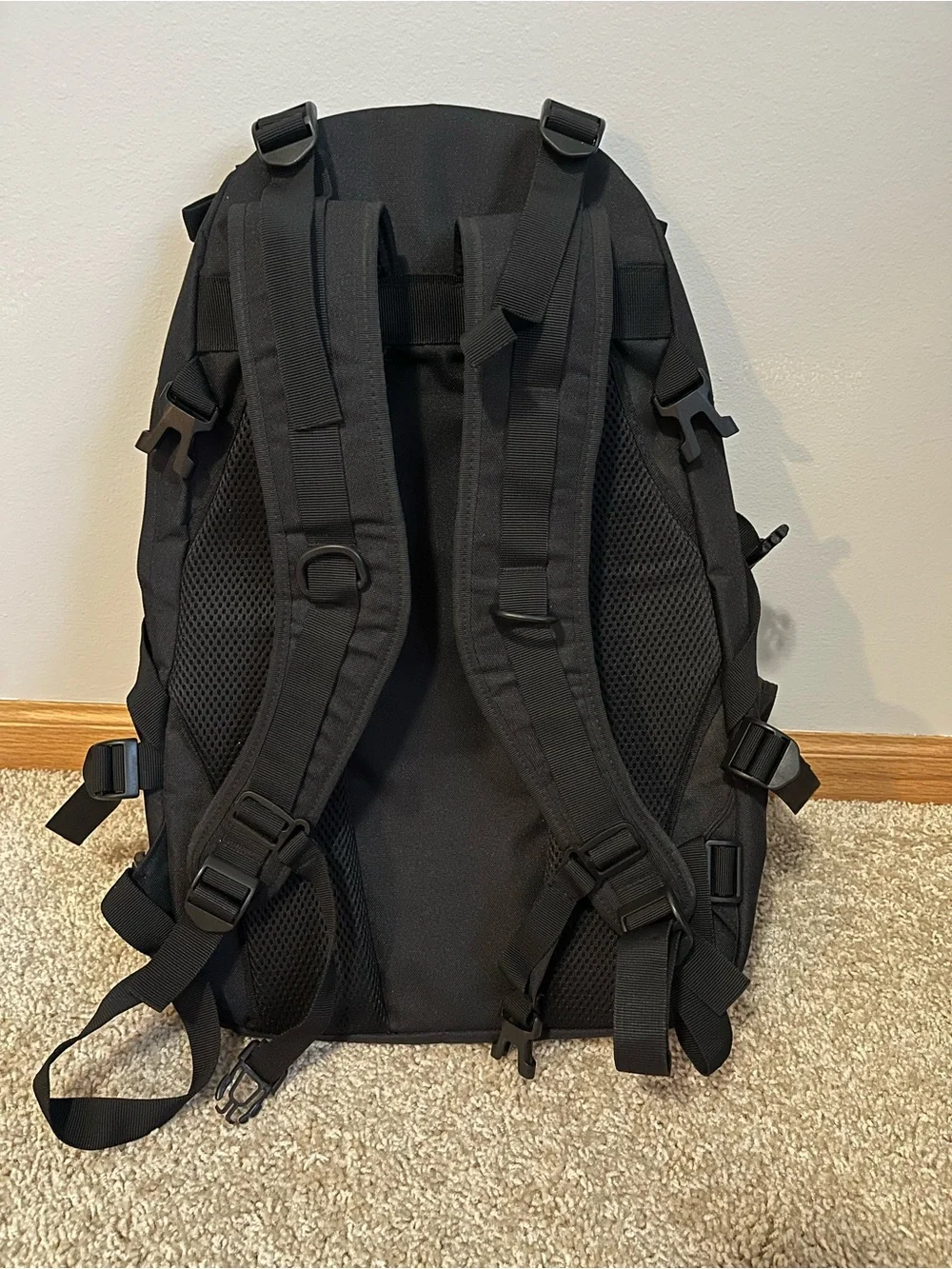 Tactical Black Men's Backpack - Heavy-Duty Nylon